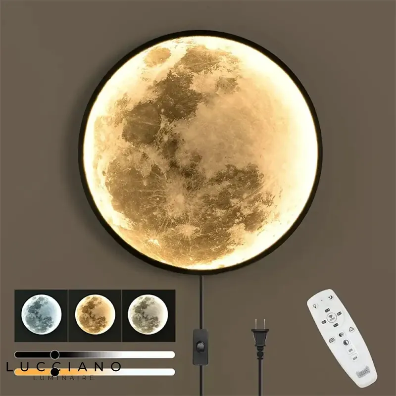 Applique murale lune élégante design contemporain.