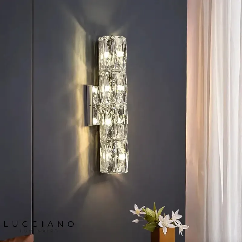 Applique murale led cristalline luxueuse élégante