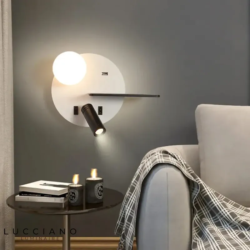 Applique murale modernes design USB élégant lumineux