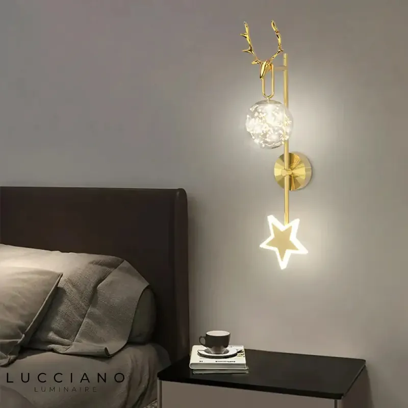 applique murale élégante design nordique luminaire étoilé