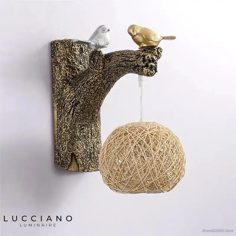 Applique murale chinoise oiseaux artisanale élégante