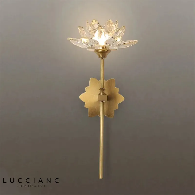 Applique murale led lotus élégant oriental.