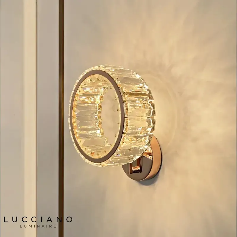 Applique murale LED design élégant cristal