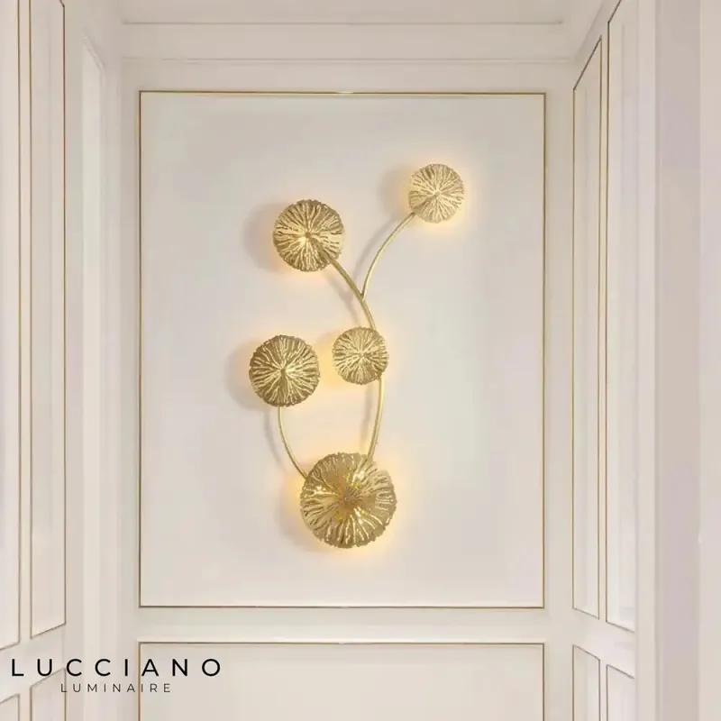 Voici le titre transformé :
Applique murale led dorée lumière élégante