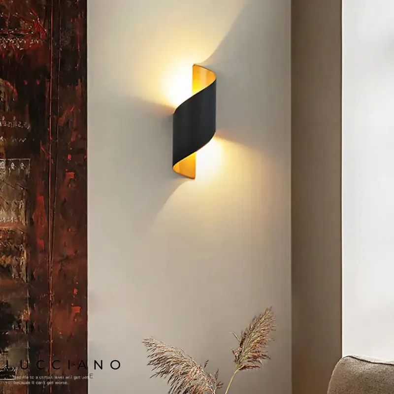 Applique murale LED spirale élégante extérieure