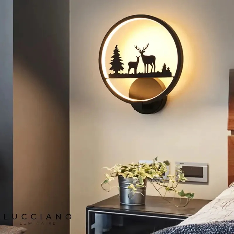 Applique nordique ronde luminaire design élégant