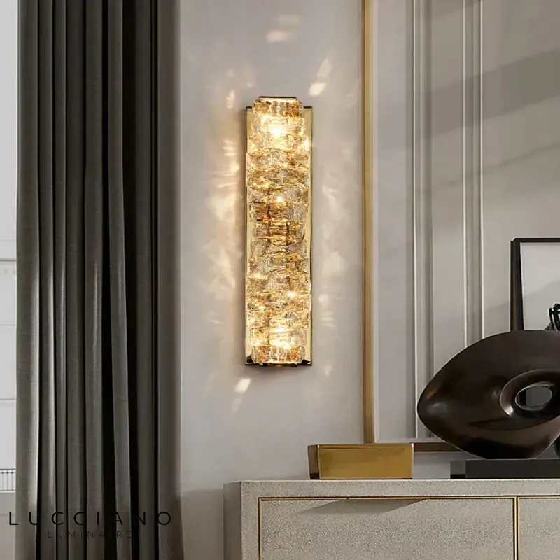 Applique murale led cristal élégant design luxueux.