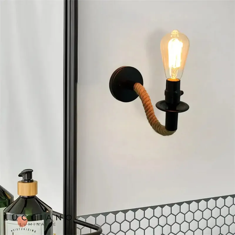 Voici le titre transformé :
Applique murale industrielle vintage rustique déco