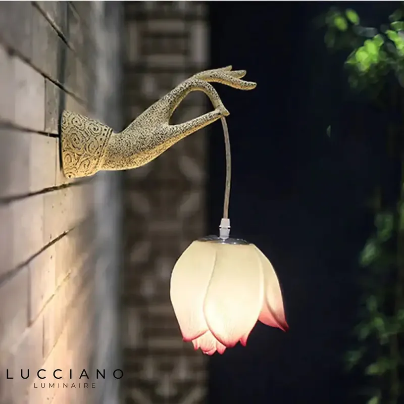 Applique murale moderne lotus élégant lumineux.