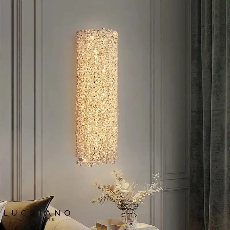 Applique murale de cristal élégante contemporaine.