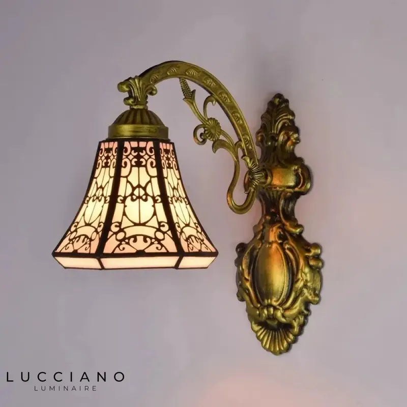 Tiffany miroir rétro élégante lampe décorative murale