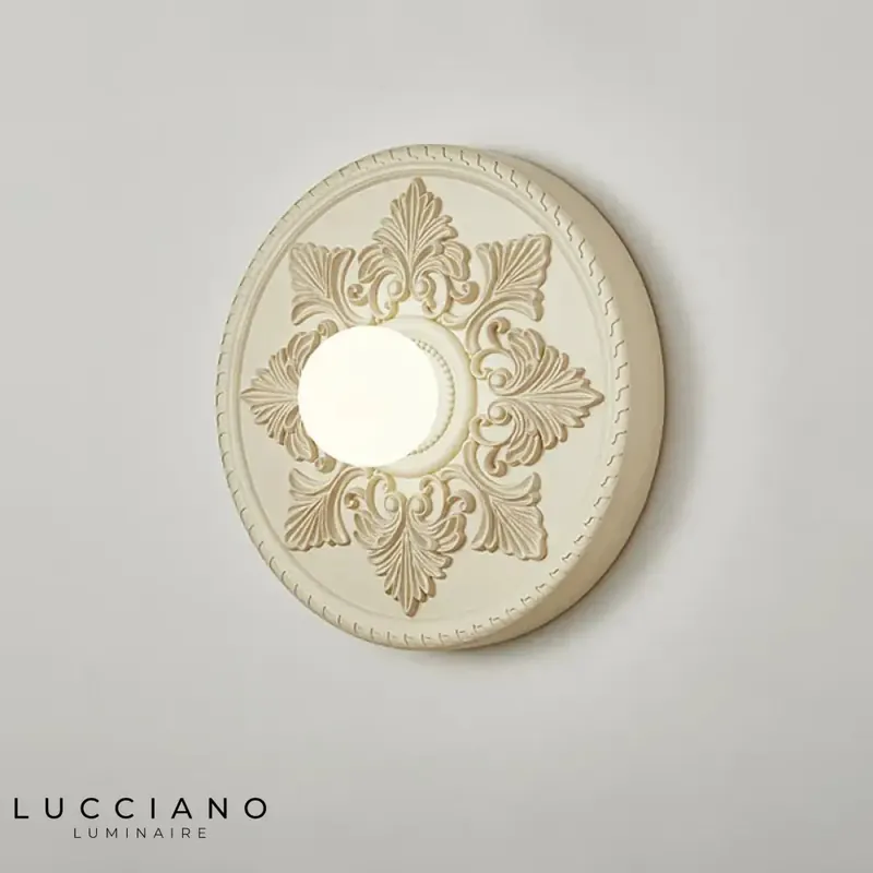 Applique murale sculptée élégante lumière artisanale