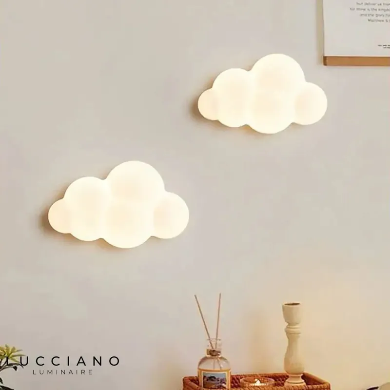 Applique murale nuage étoiles décoration lumineuse