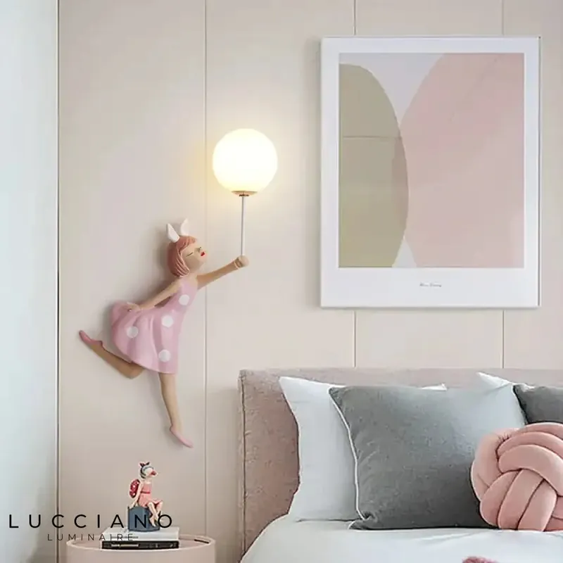 Applique murale créative luminaire déco lune.