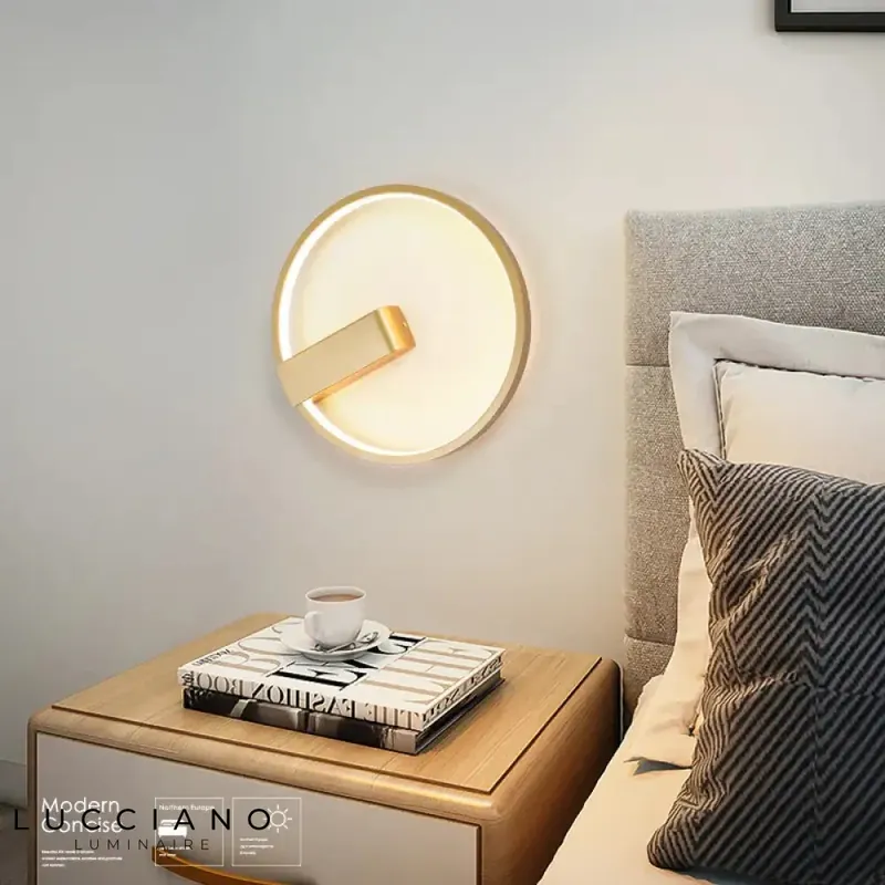 Applique murale moderne dorée design élégant minimaliste