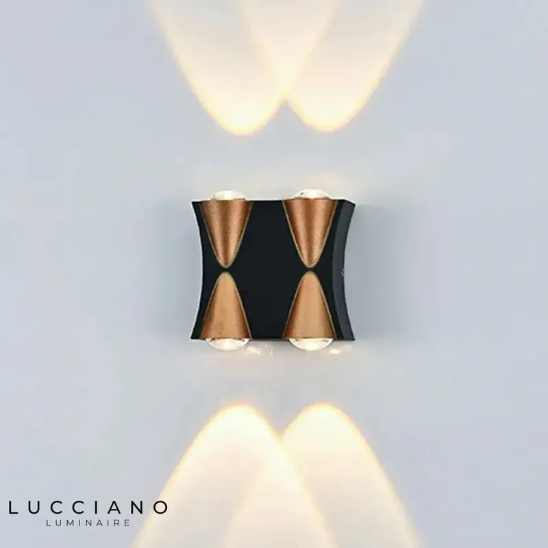 Applique murale led moderne élégante design noir