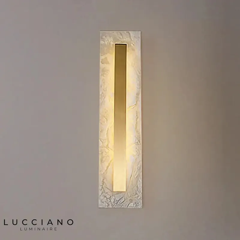 Applique murale blanche led luxueuse en marbre élégante