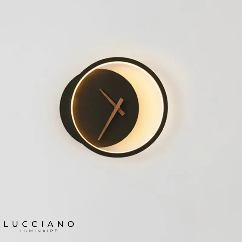 Applique murale LED élégante design noir contemporain