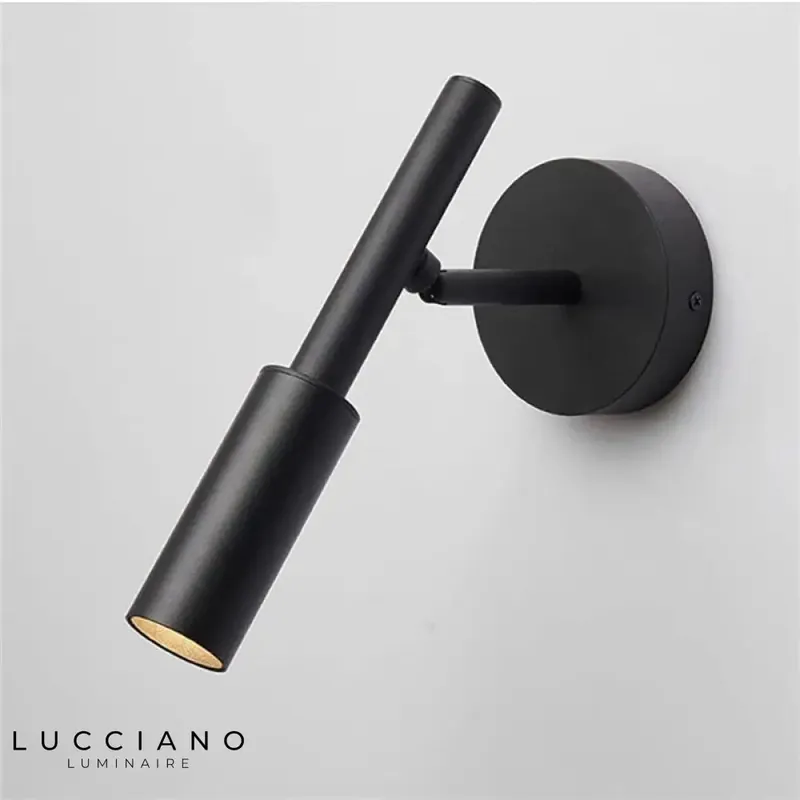 Applique murale noire minimaliste design lumineux élégant