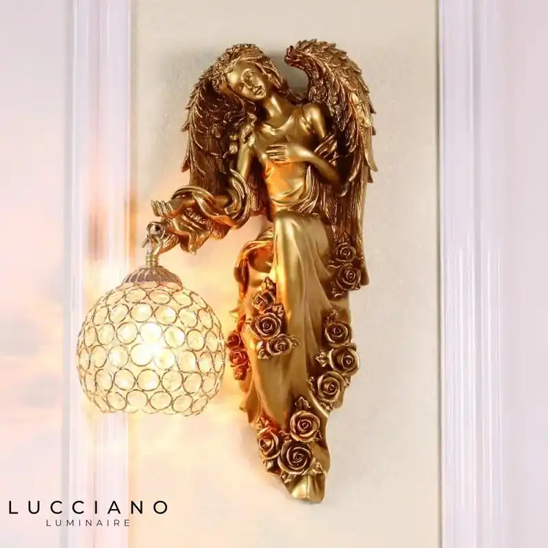 Applique murale led élégante lumineuse design doré