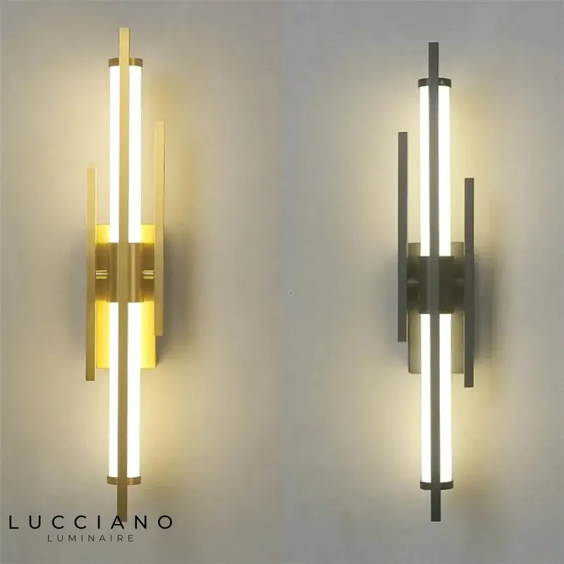 Applique murale LED dorée minimaliste élégante déco
