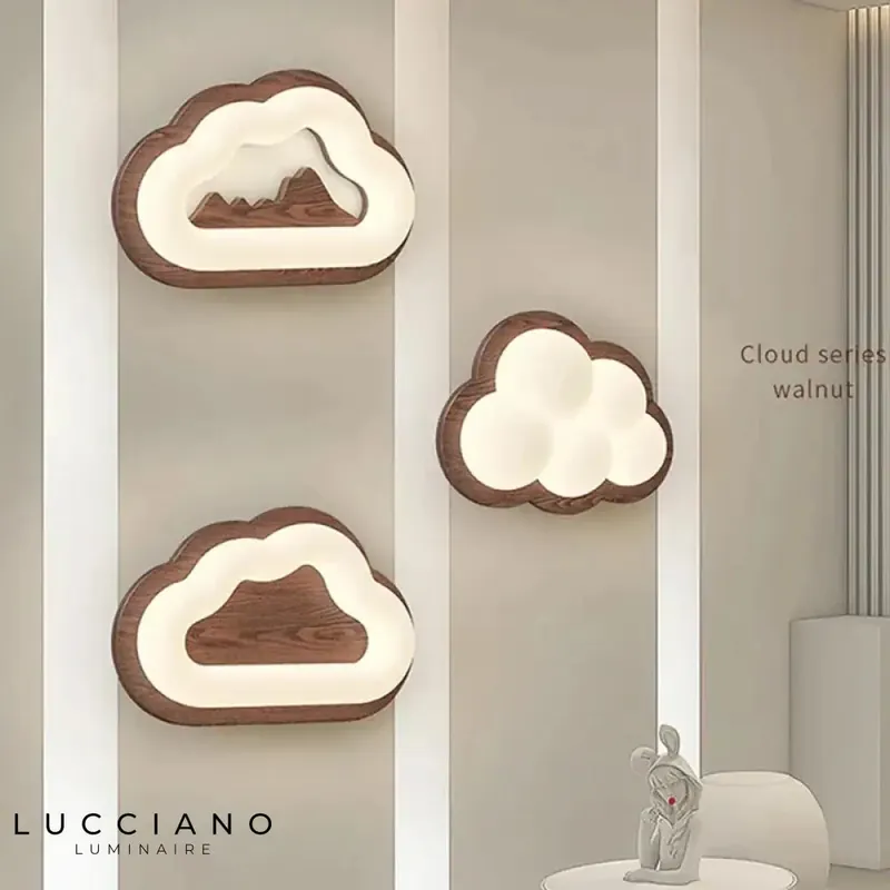 Applique murale vintage LED chinoise en bois déco