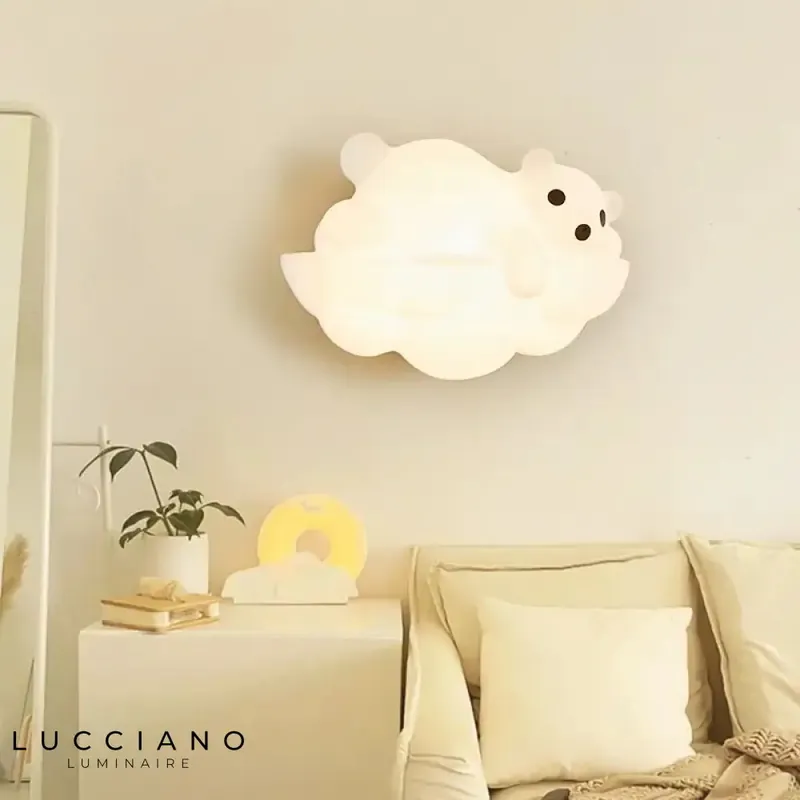 Applique murale design blanche décorative lumineuse nordique polaire