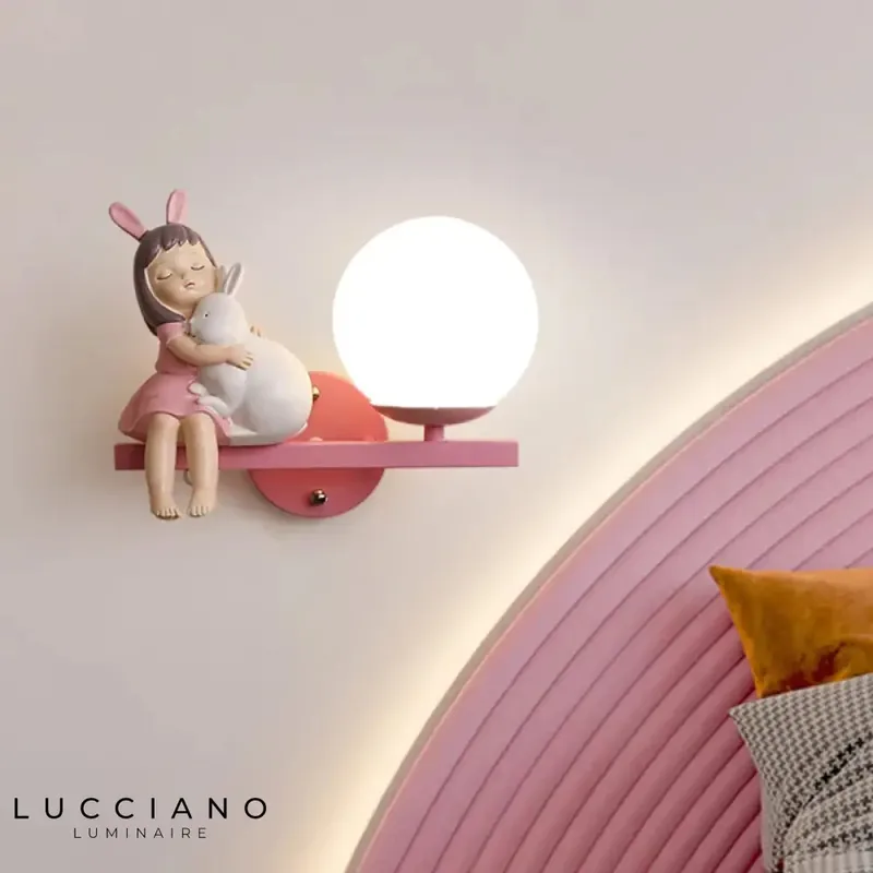 Applique murale design rose enfant conte magique enchanteur