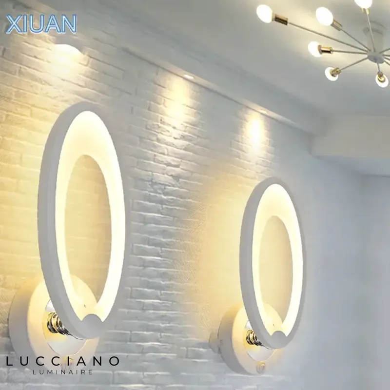Applique murale led élégante design blanc épuré sobre