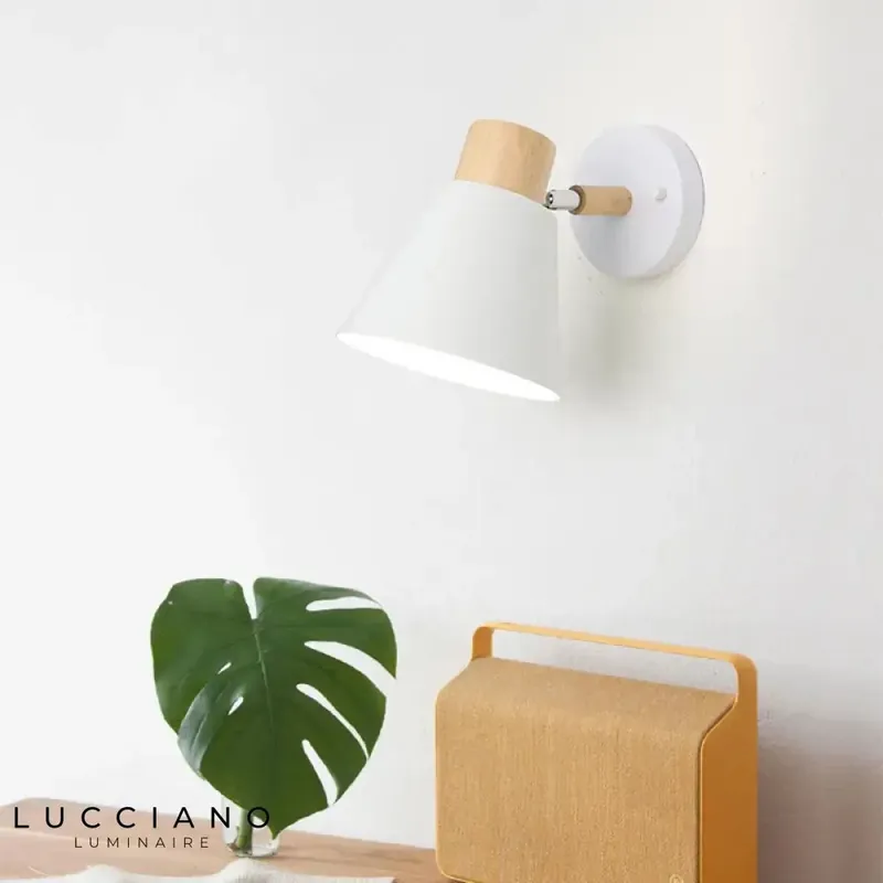 Applique murale verte nordique design bois chic