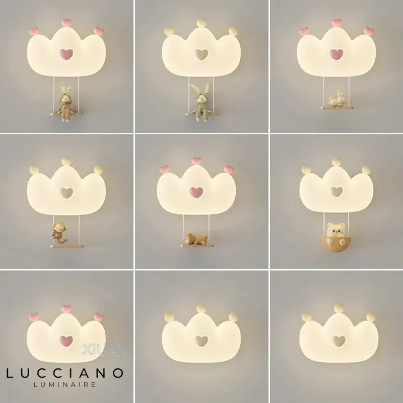 Applique murale rose design LED déco chambre enfant licorne
