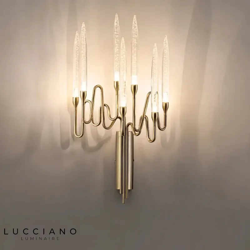 Applique murale dorée luxueuse G4 design élégant