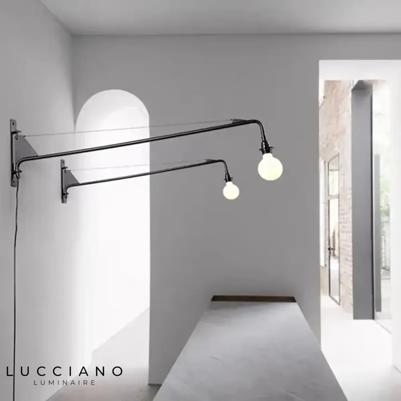 Applique murale noire minimaliste design élégant rétro