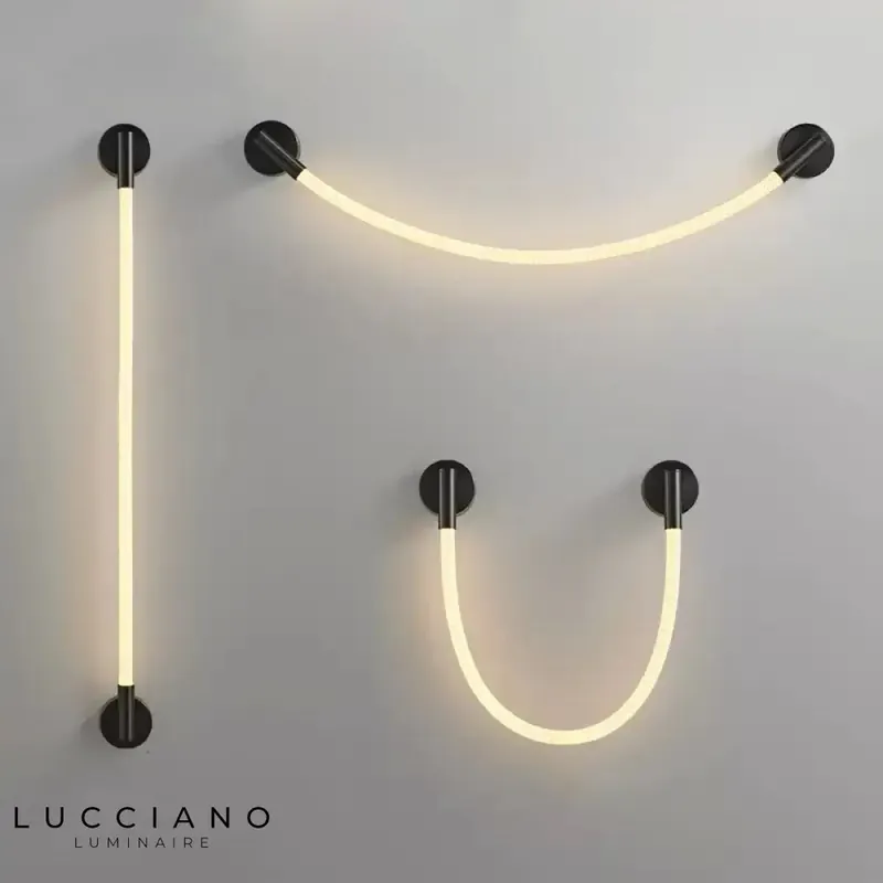 Applique murale noire lumineuse design contemporain