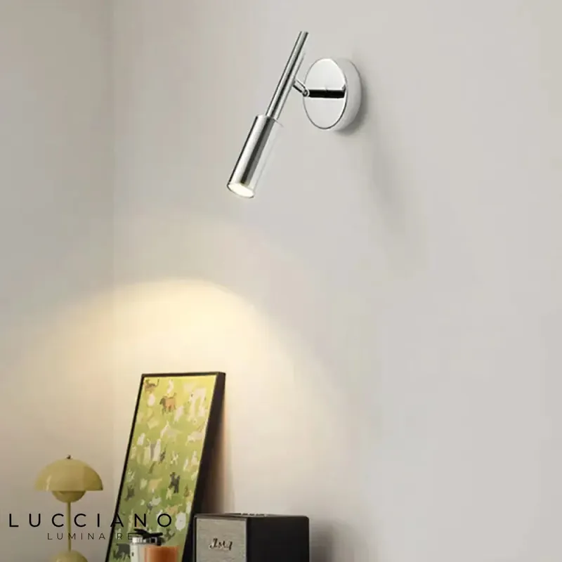Applique murale LED chrome design élégant angle