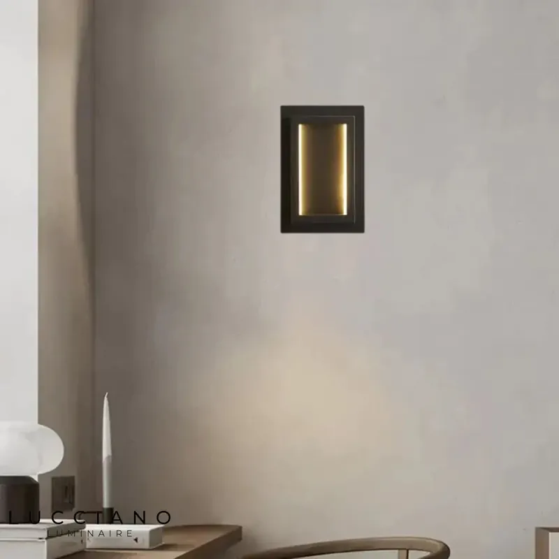 Applique murale LED rectangulaire élégante design doré
