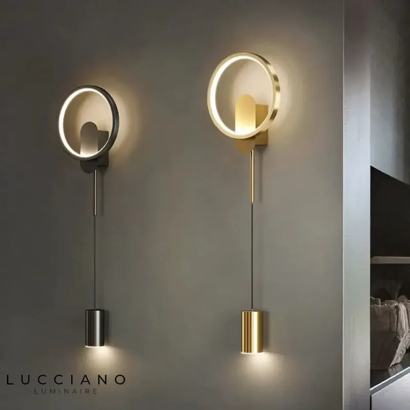Applique murale LED design doré élégant