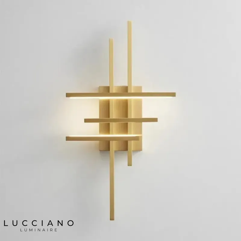 Applique murale LED design dorée contemporain élégant