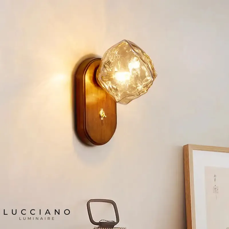 Applique murale LED bois design moderne élégant