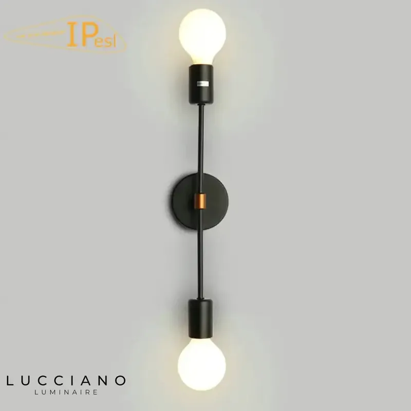 Applique murale LED design dorée vintage industrielle rétro