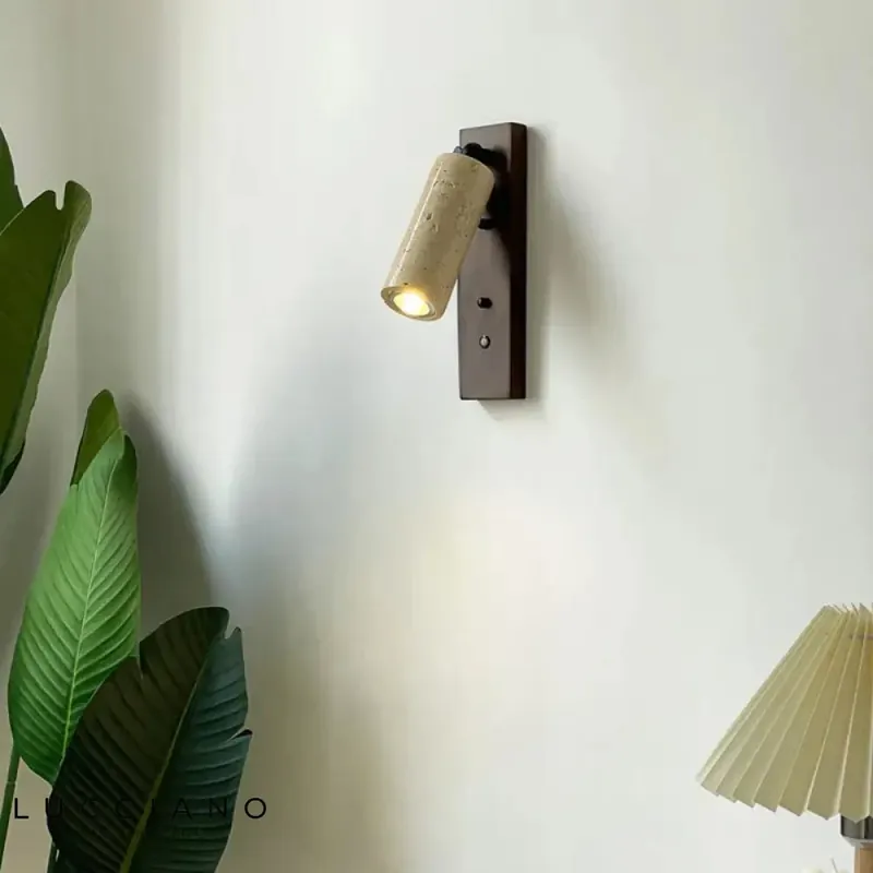 Applique murale moderne élégante pierre naturelle design LED