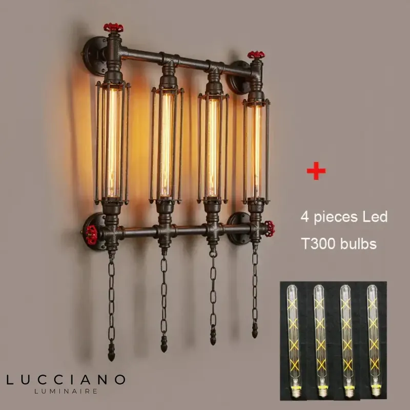 Applique murale LED design industriel rétro