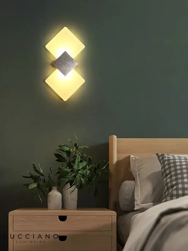 Applique murale led élégante design scandinave minimaliste