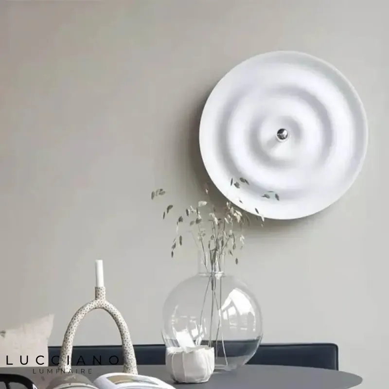Applique murale design blanc minimaliste onde lumineuse élégante