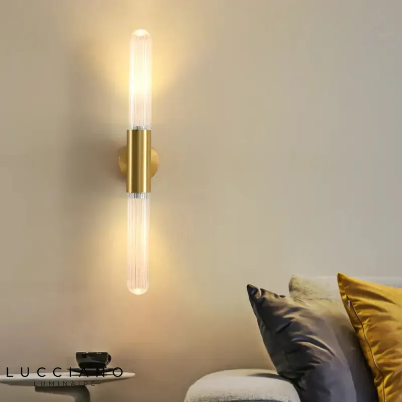 applique murale LED design dorée moderne industriel élégant
