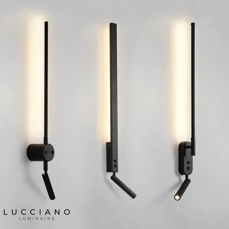 Applique murale LED contemporaines design noire élégant