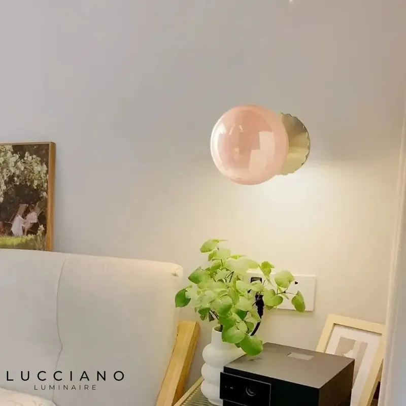 Applique murale LED en verre vintage lumière douce