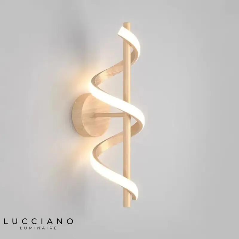Applique murale LED design épuré bois