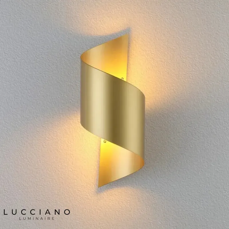 Applique murale design dorée luminaire élégant contemporain