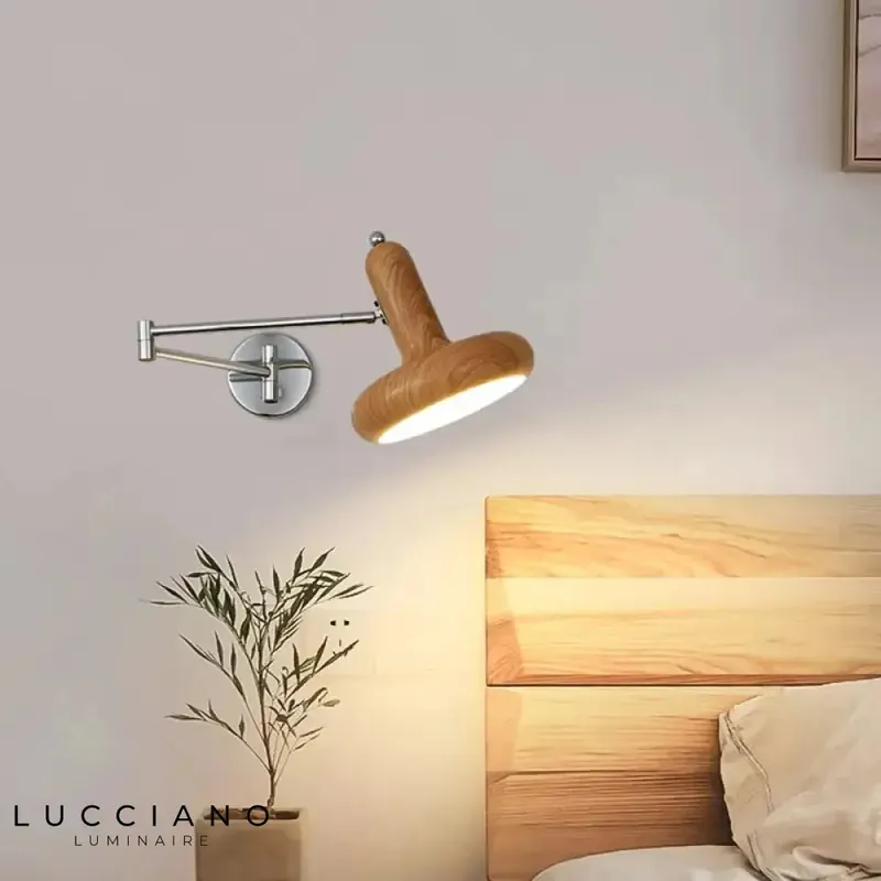 Applique murale LED noire antique forgée design rustique